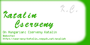 katalin cserveny business card